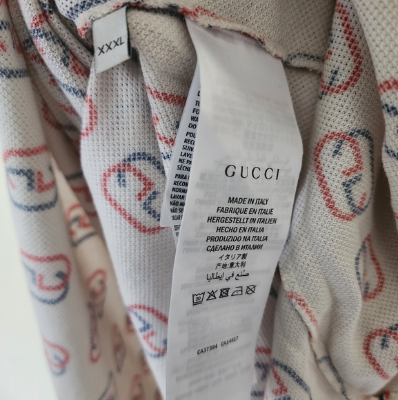 Gucci Logo Print Cotton Pique Polo Shirt - Picture 8 of 8